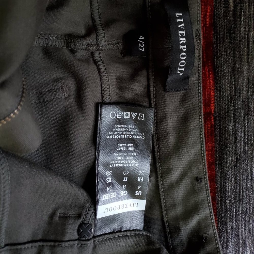 NWOT Liverpool Green Skinny Pants - Picture 5 of 7